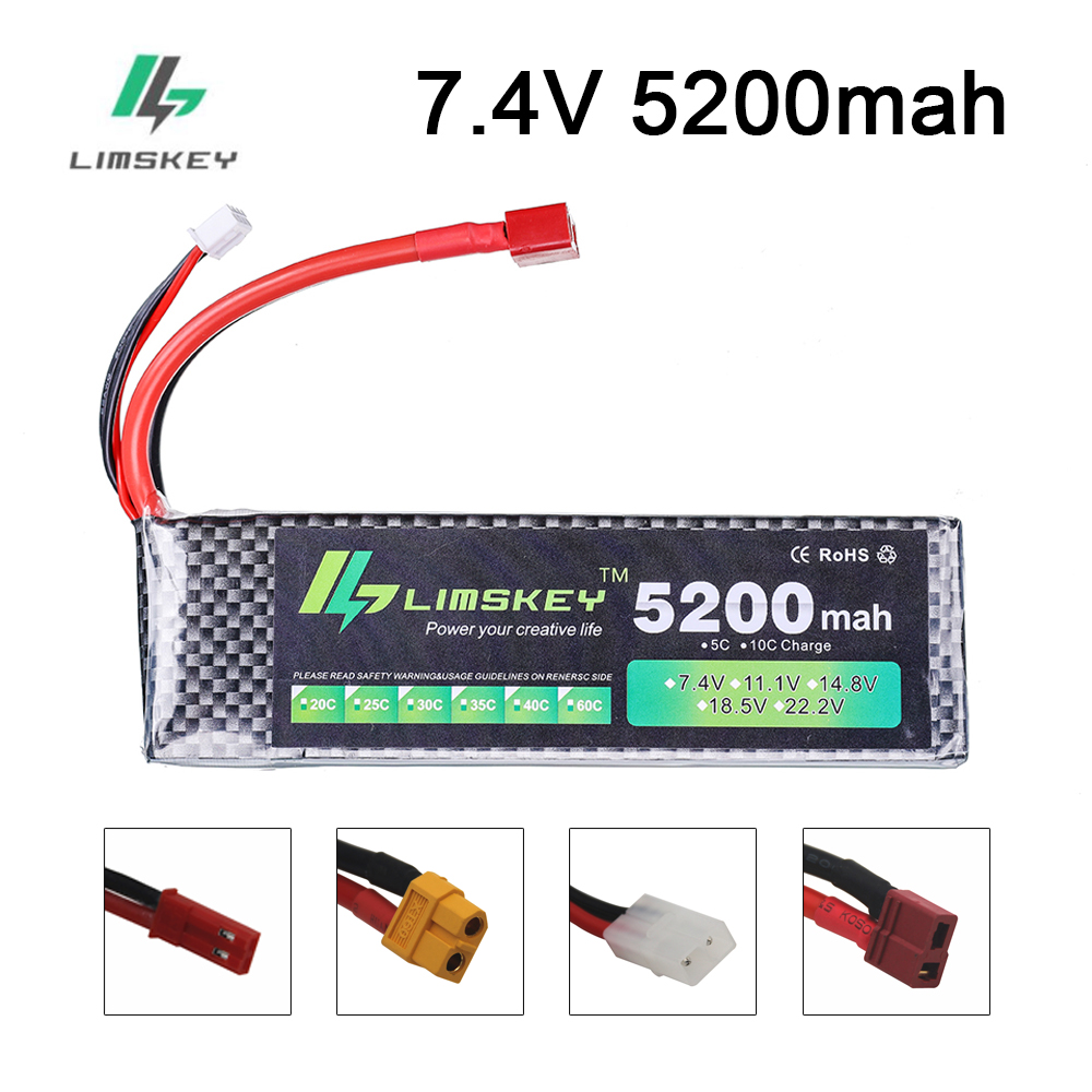 Rc Hobby Boat - Baterai Limskey Power 7.4V 5200mAh 30C