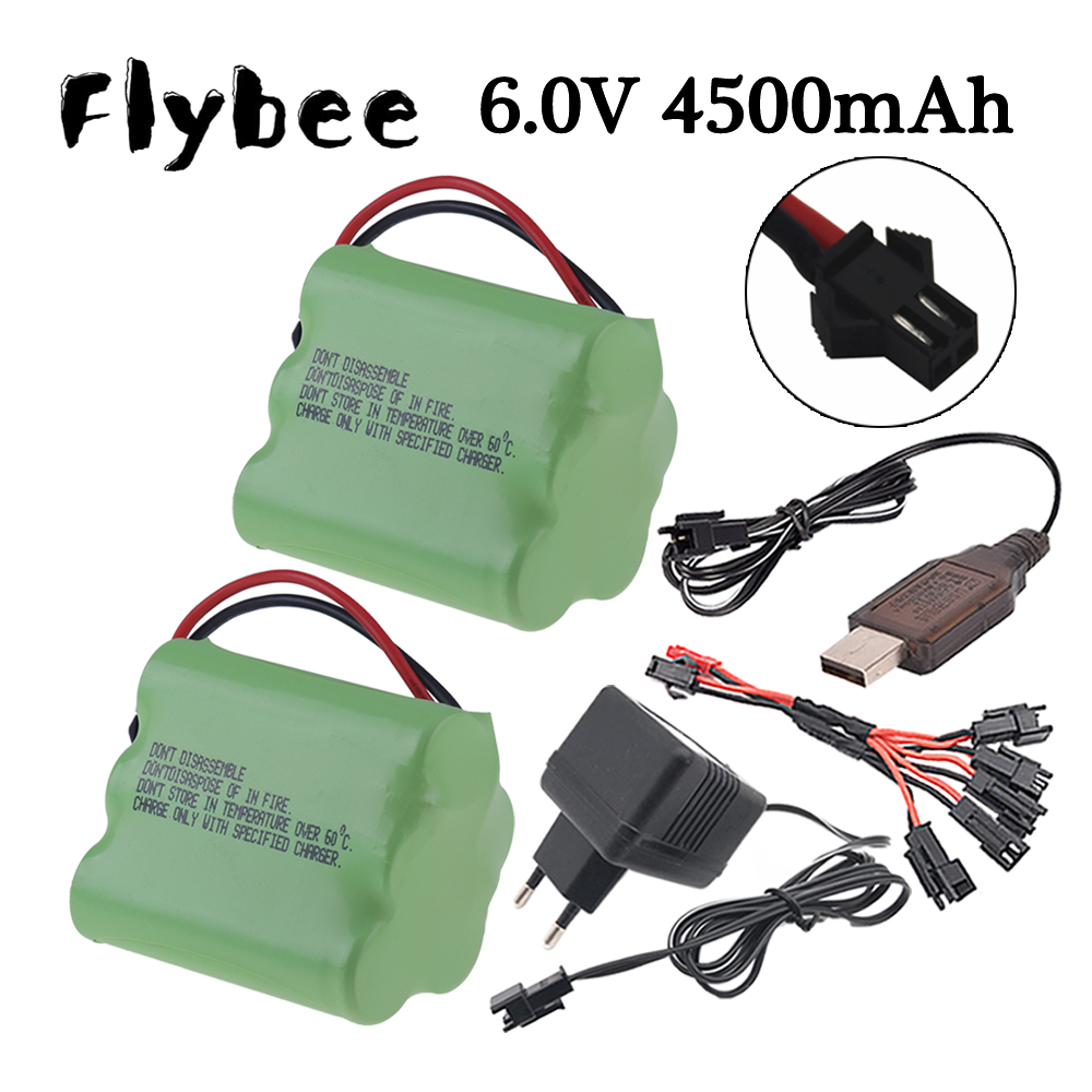 Rc Hobby Trucks - Set pengisi daya 6v 4500mAh, baterai