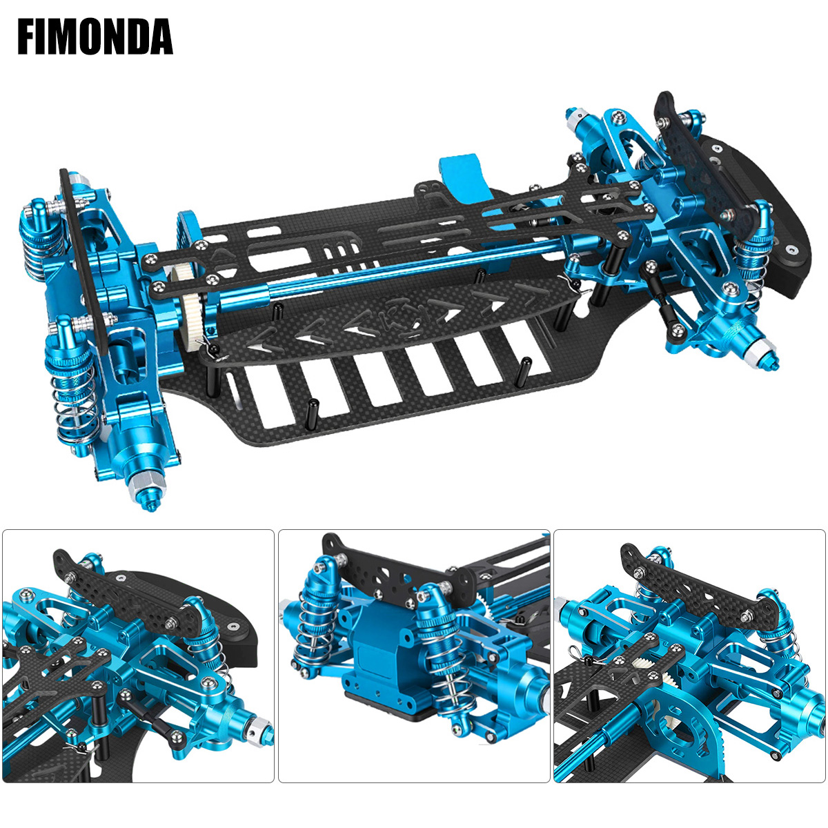 Shock Absorber Rc - Kit Sasis Rangka Aluminium & Serat