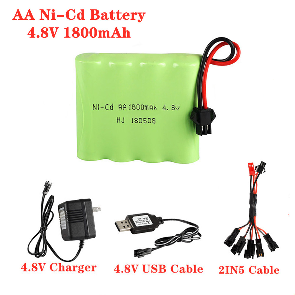 Rc Hobby Boat - Baterai 4.8V 1800mAh ni-cd AA dengan