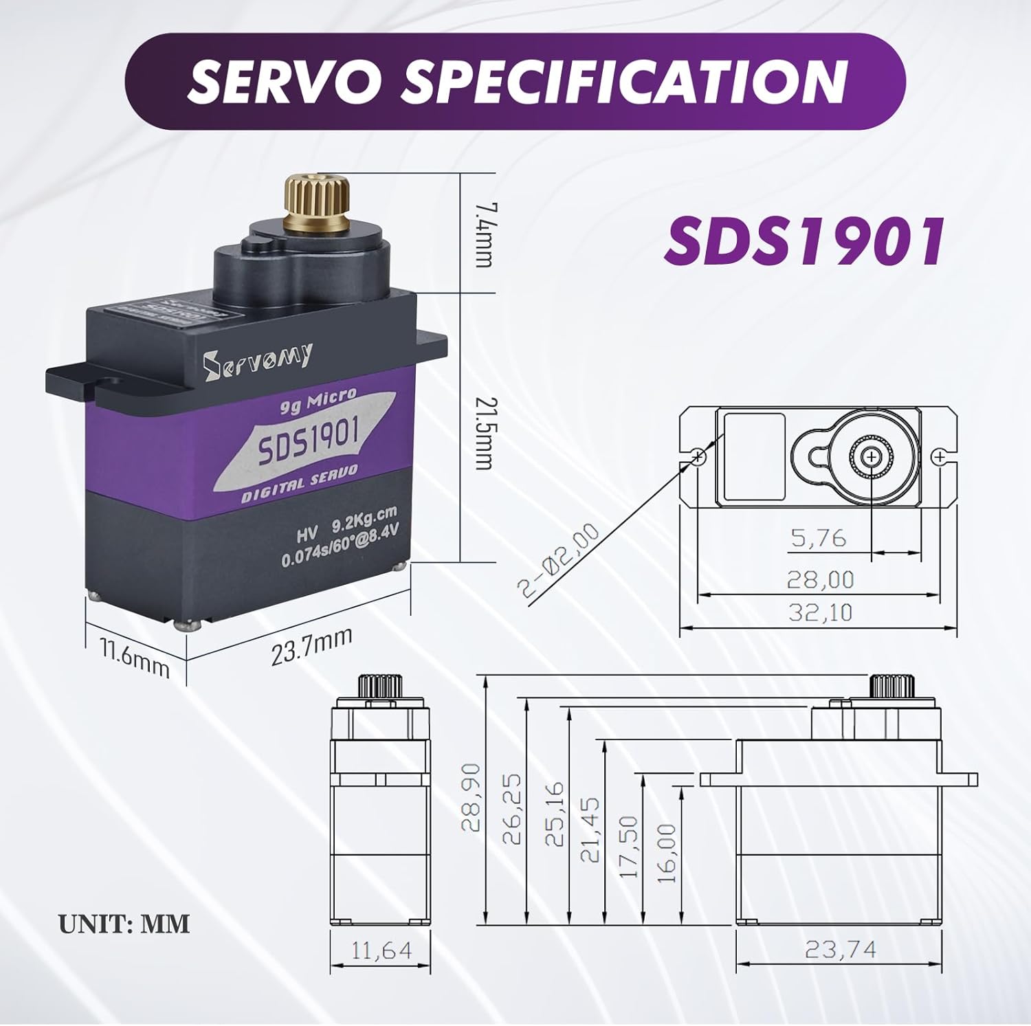 SERVOMY-SDS1901 Servo Digital  - Servo Metal Gear ulasan dan harga