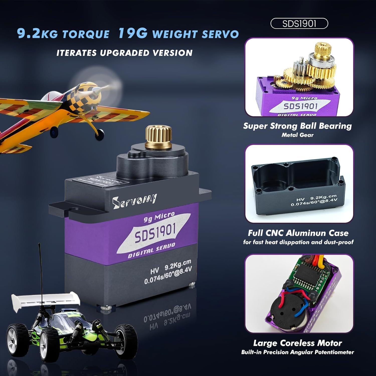 SERVOMY-SDS1901 Servo Digital  - Servo Metal Gear ulasan dan harga