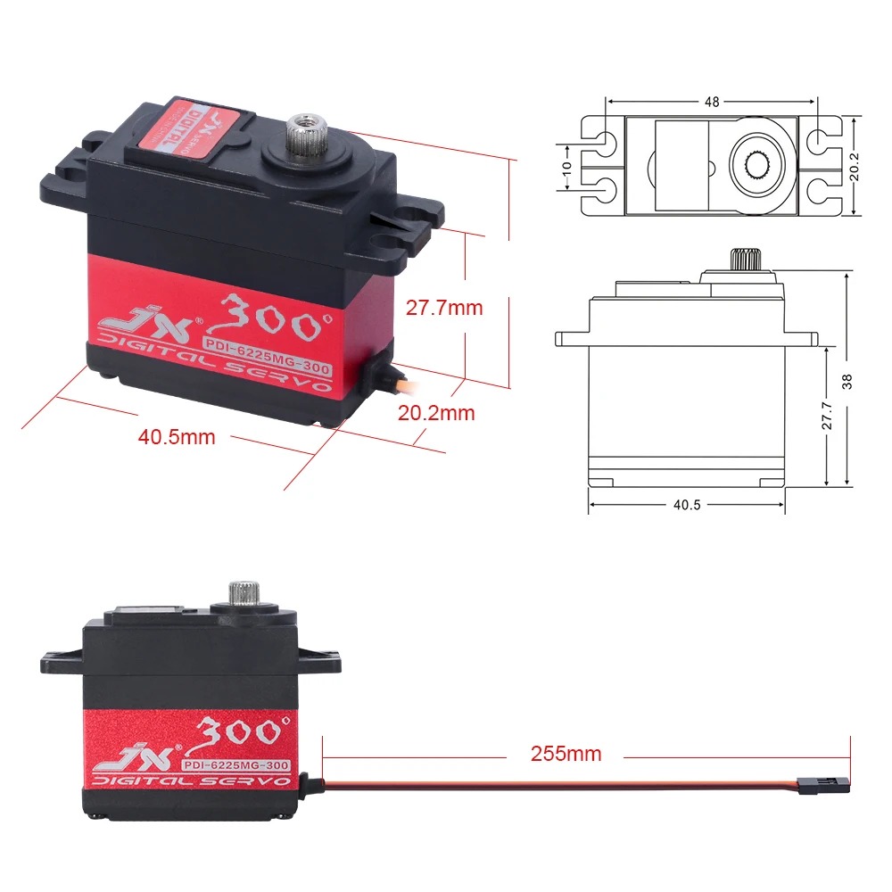 JX PDI-6225MG 25kg Servo Digit - Servo Metal Gear ulasan dan harga