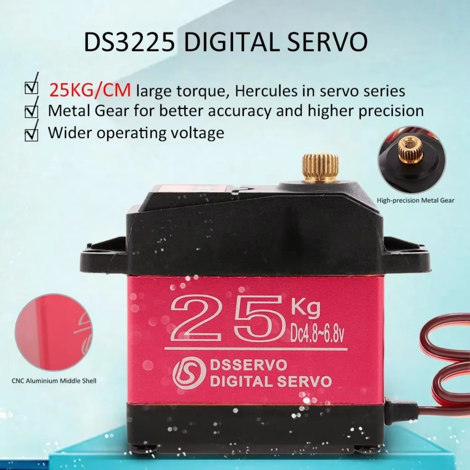 4 Buah DS3225 25Kg RC Digital  - Servo Metal Gear ulasan dan harga