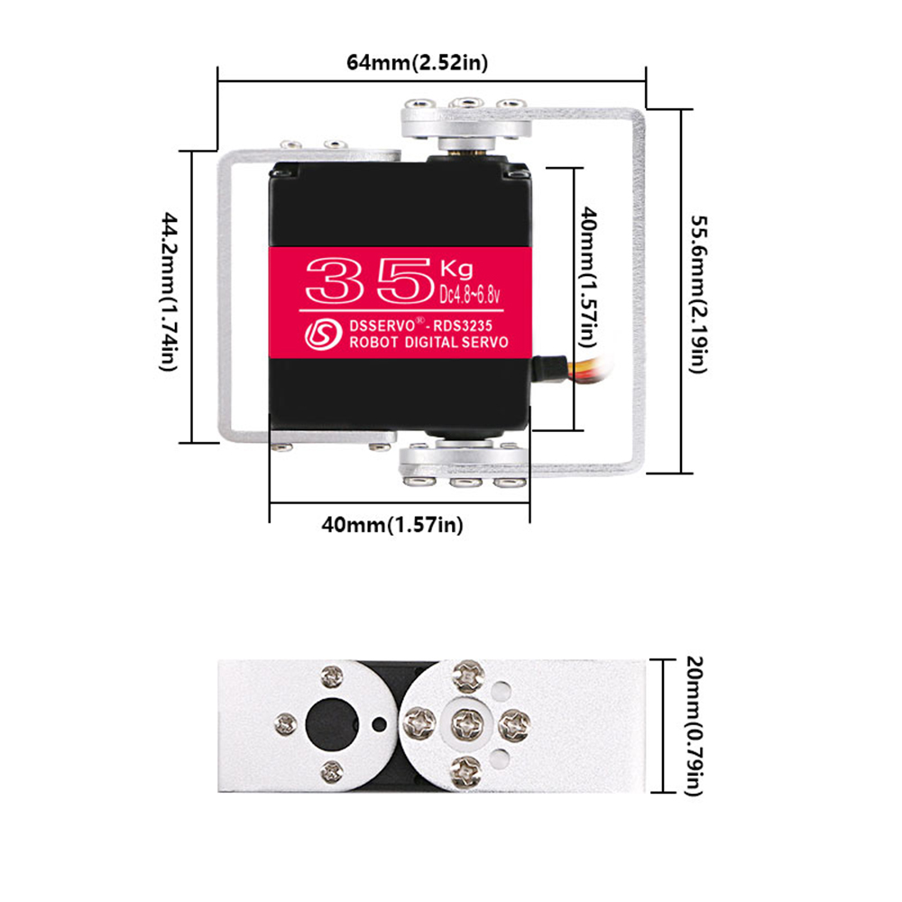 35KG Servo Digital Robot 4.8-6 - Servo Metal Gear ulasan dan harga