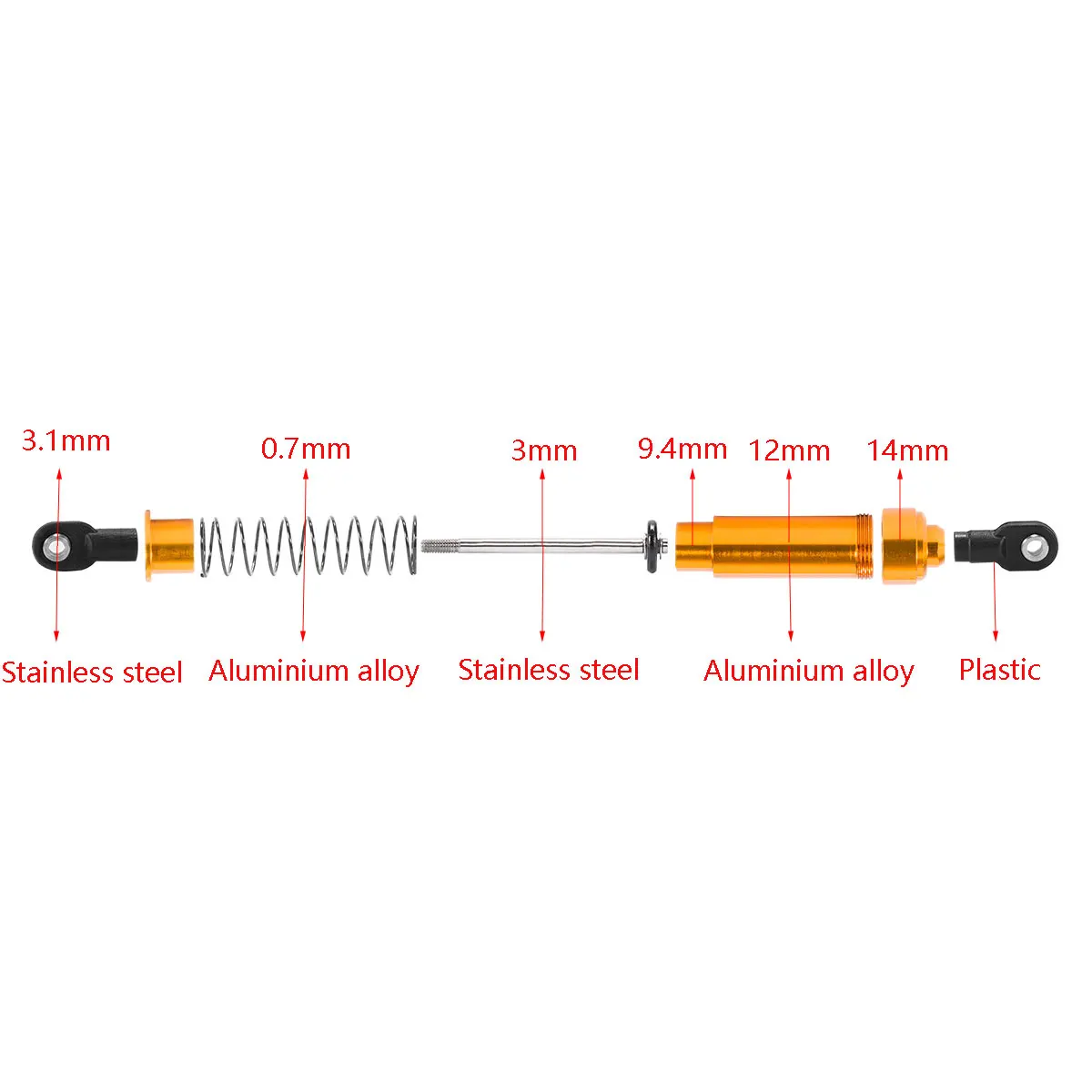 Peredam minyak aluminium besar - Shock Absorber Rc ulasan dan harga